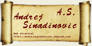 Andrej Sinadinović vizit kartica